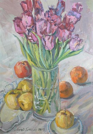 Tulips And Fruits 